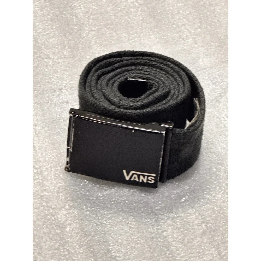 Vans Web Belt Black Checkerboard Adjustable Skate Streetwear